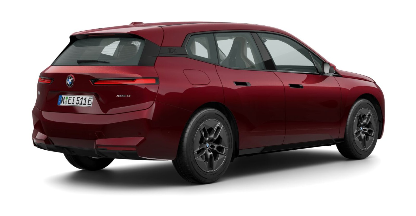 BMW BMW I in Rot von hinten