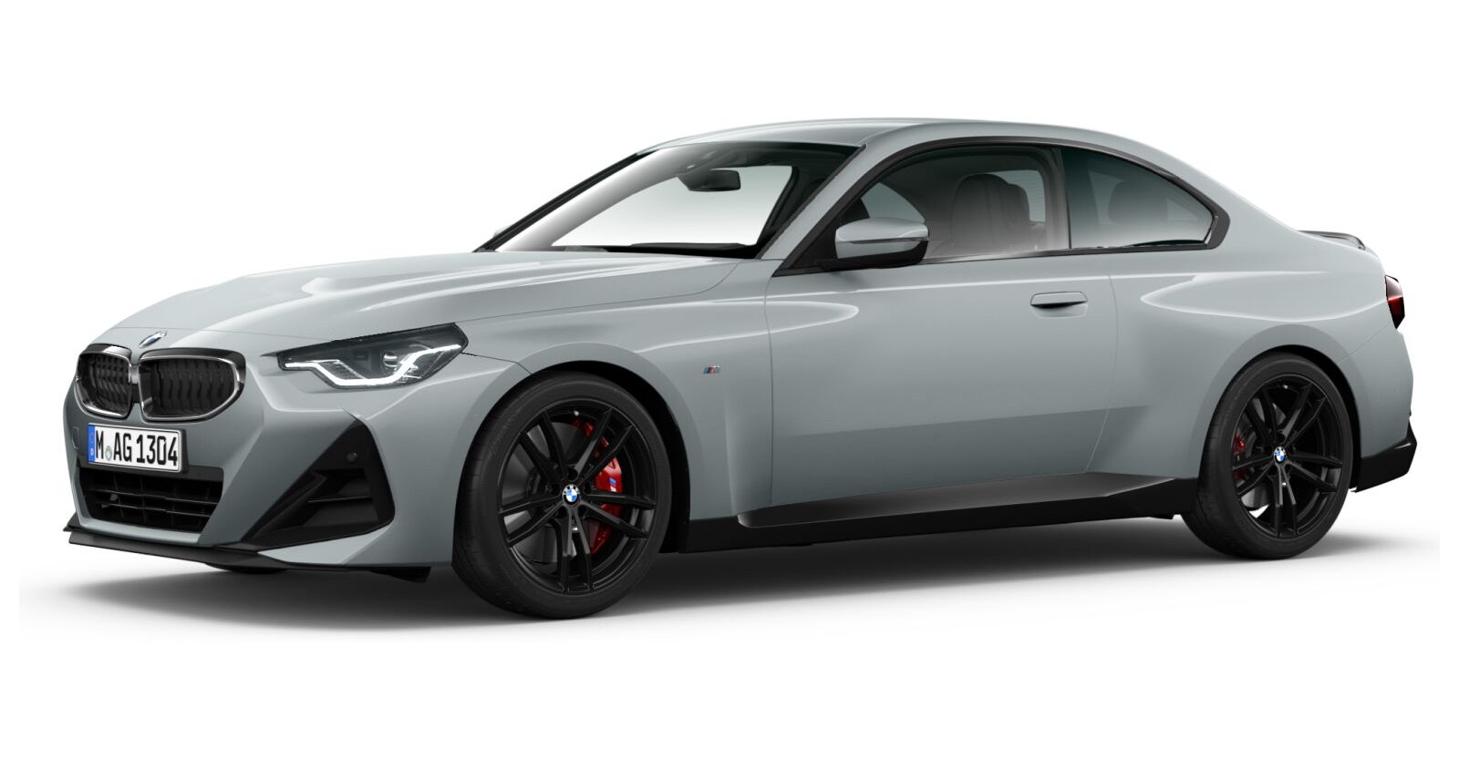 BMW 230i Coupé in Grau von vorne