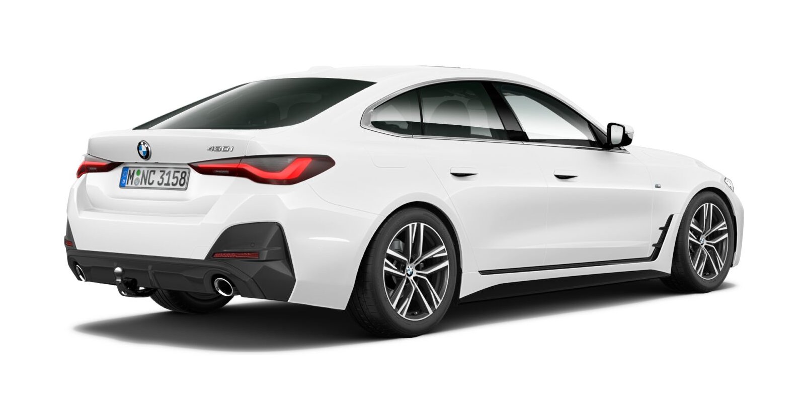 BMW BMW 4er in Weiß von hinten BMW BMW 4er in Weiß von hinten