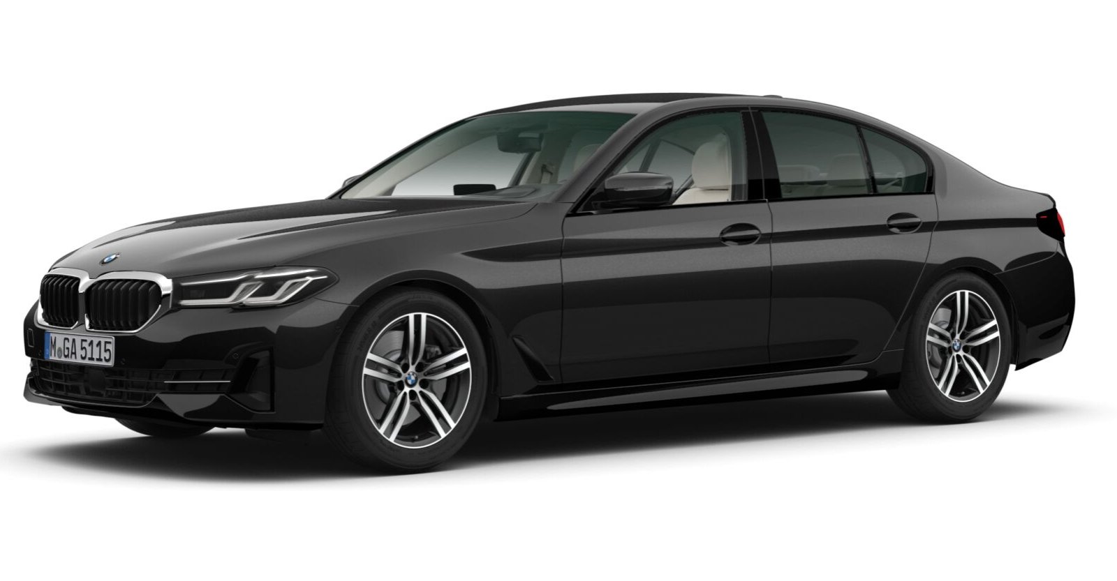 BMW BMW 5er in Schwarz von vorne BMW BMW 5er in Schwarz von vorne