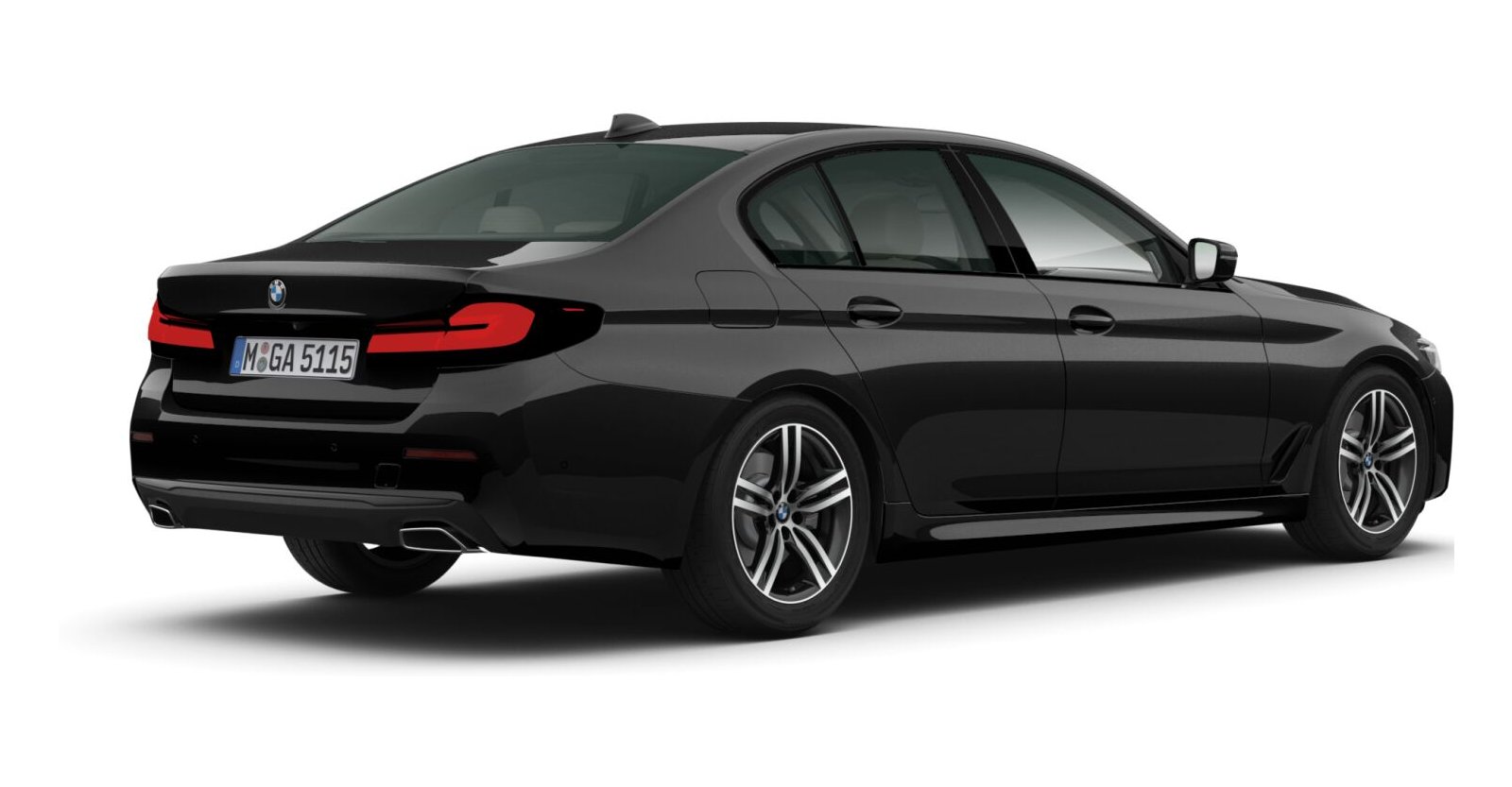 BMW BMW 5er in Schwarz von hinten BMW BMW 5er in Schwarz von hinten