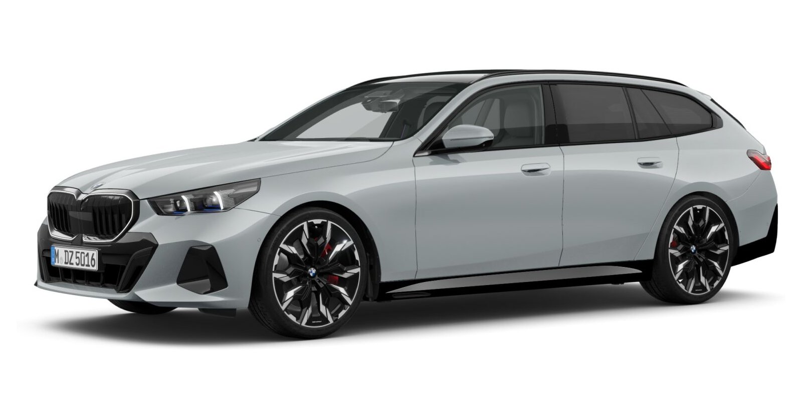 BMW 540d xDrive Touring in Grau von vorne