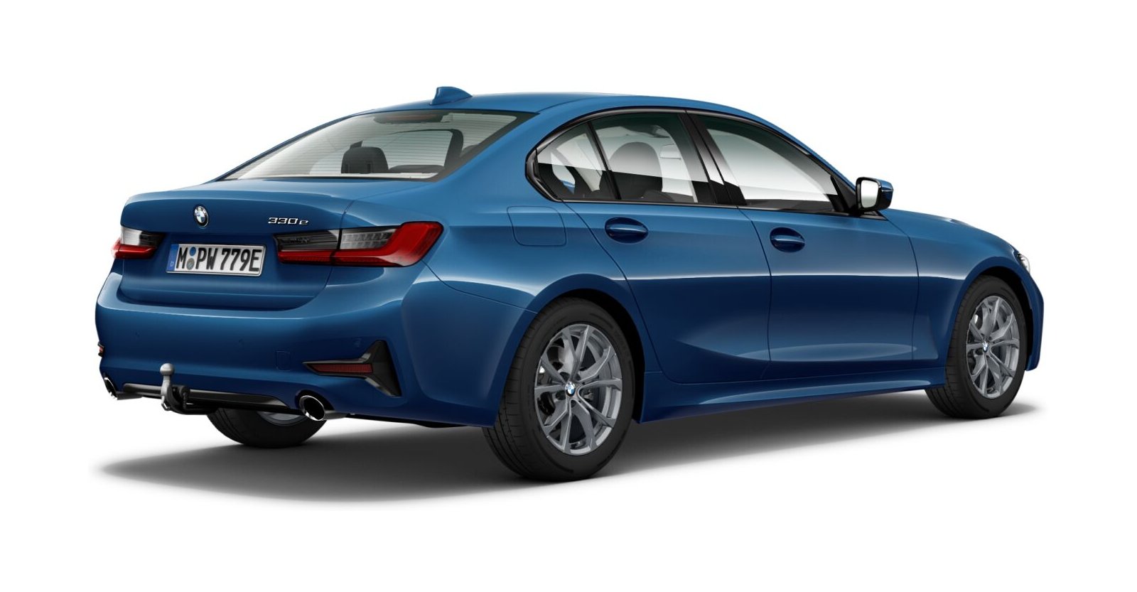 BMW BMW 3er in Blau von hinten BMW BMW 3er in Blau von hinten