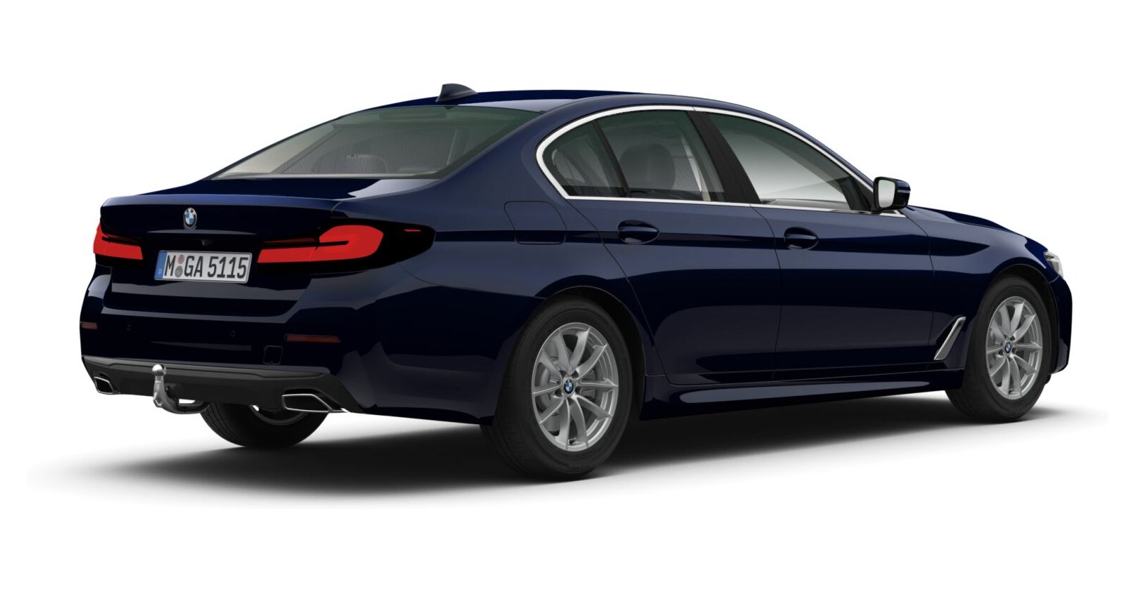 BMW BMW 5er in Blau von hinten