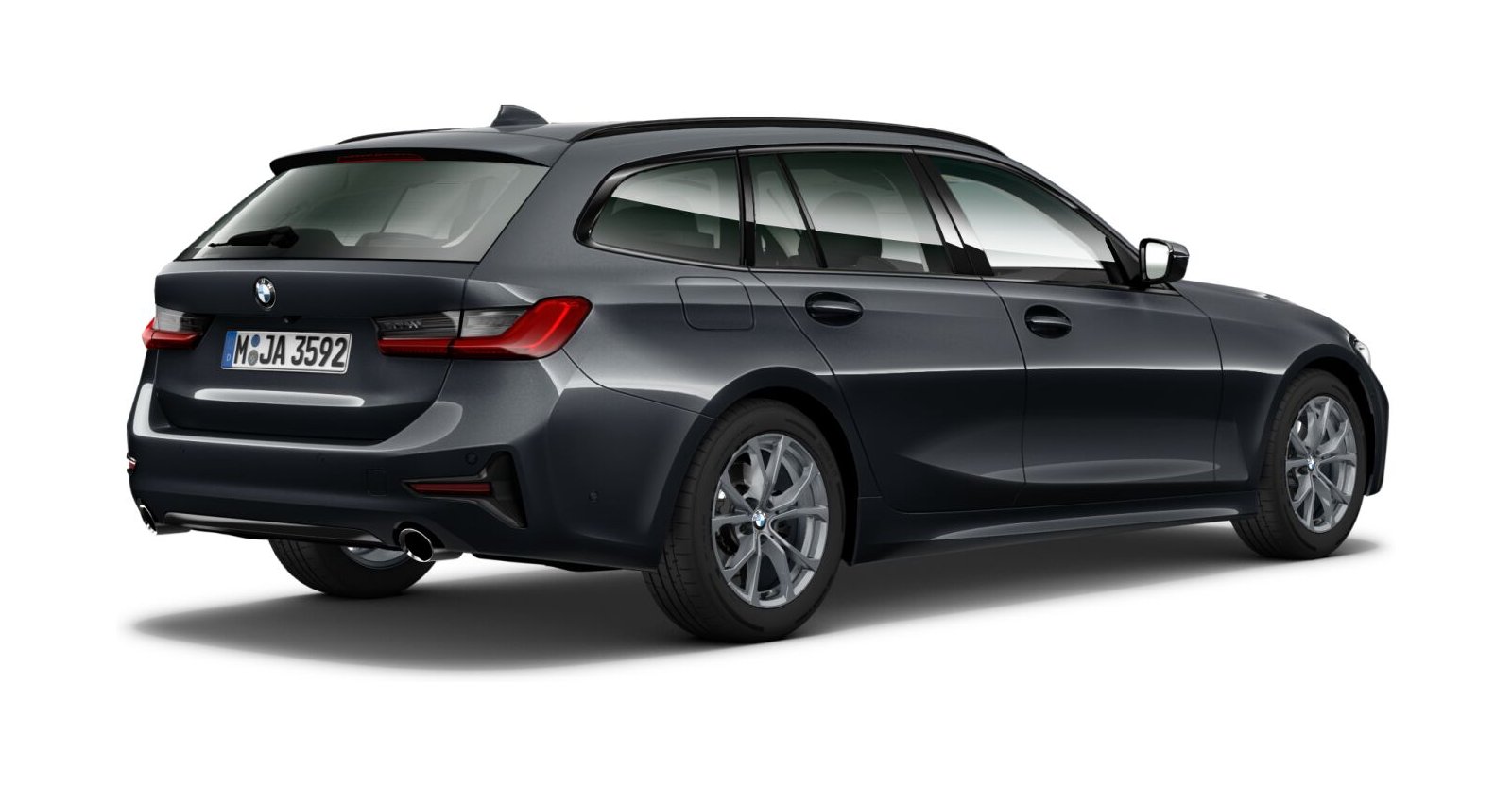 BMW BMW 3er in Grau von hinten BMW BMW 3er in Grau von hinten