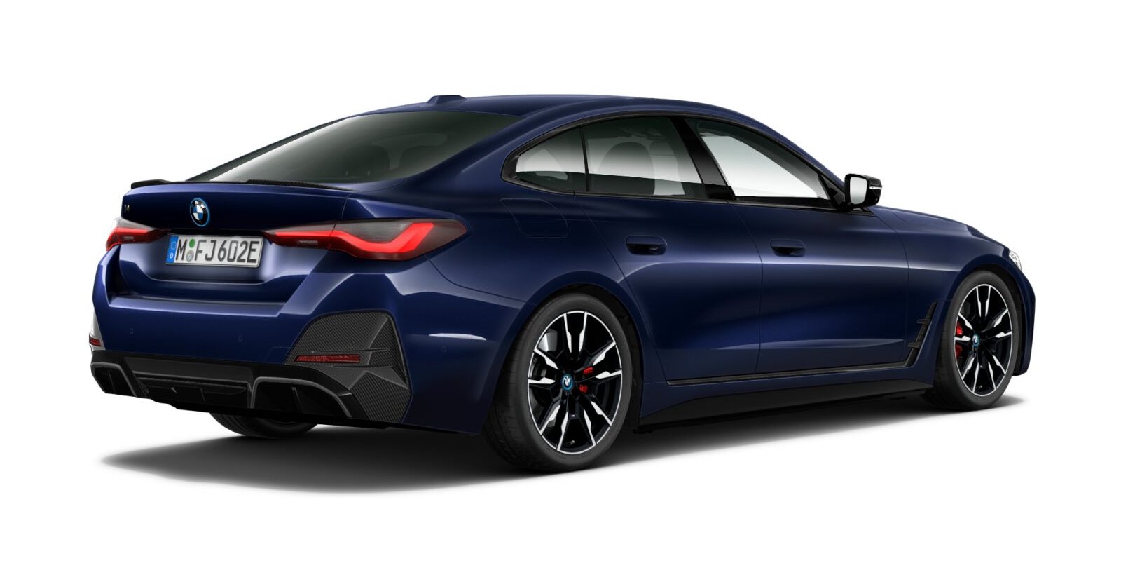 BMW BMW I in Blau von hinten BMW BMW I in Blau von hinten