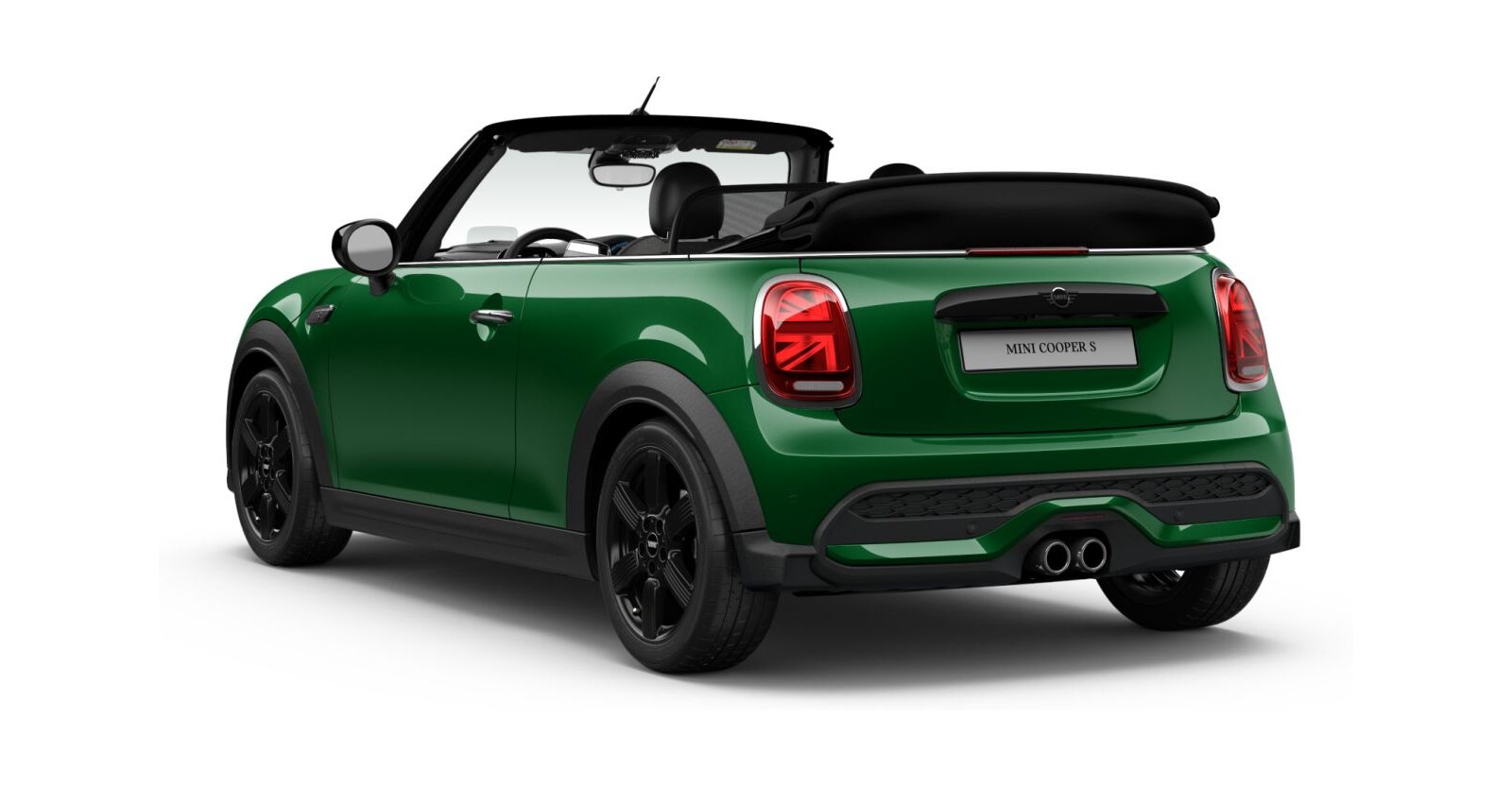 MINI MINI Cabrio in Grün von hinten