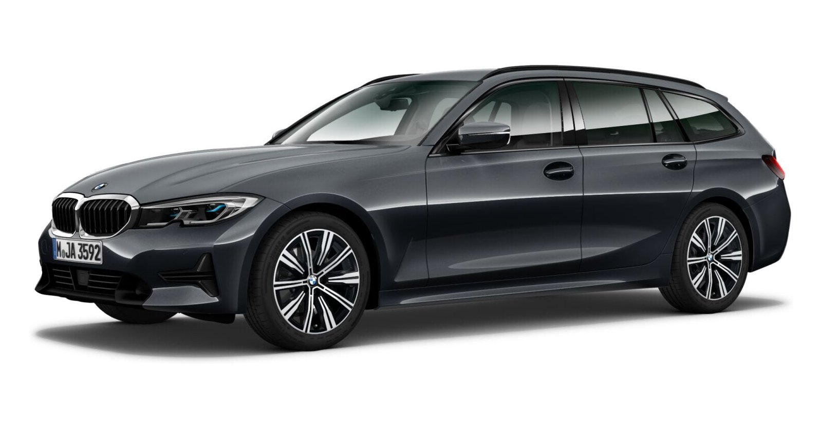 BMW 330d Touring in Grau von vorne
