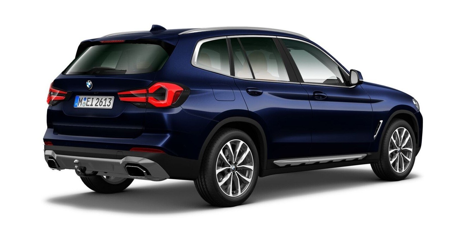 BMW BMW X in Blau von hinten BMW BMW X in Blau von hinten