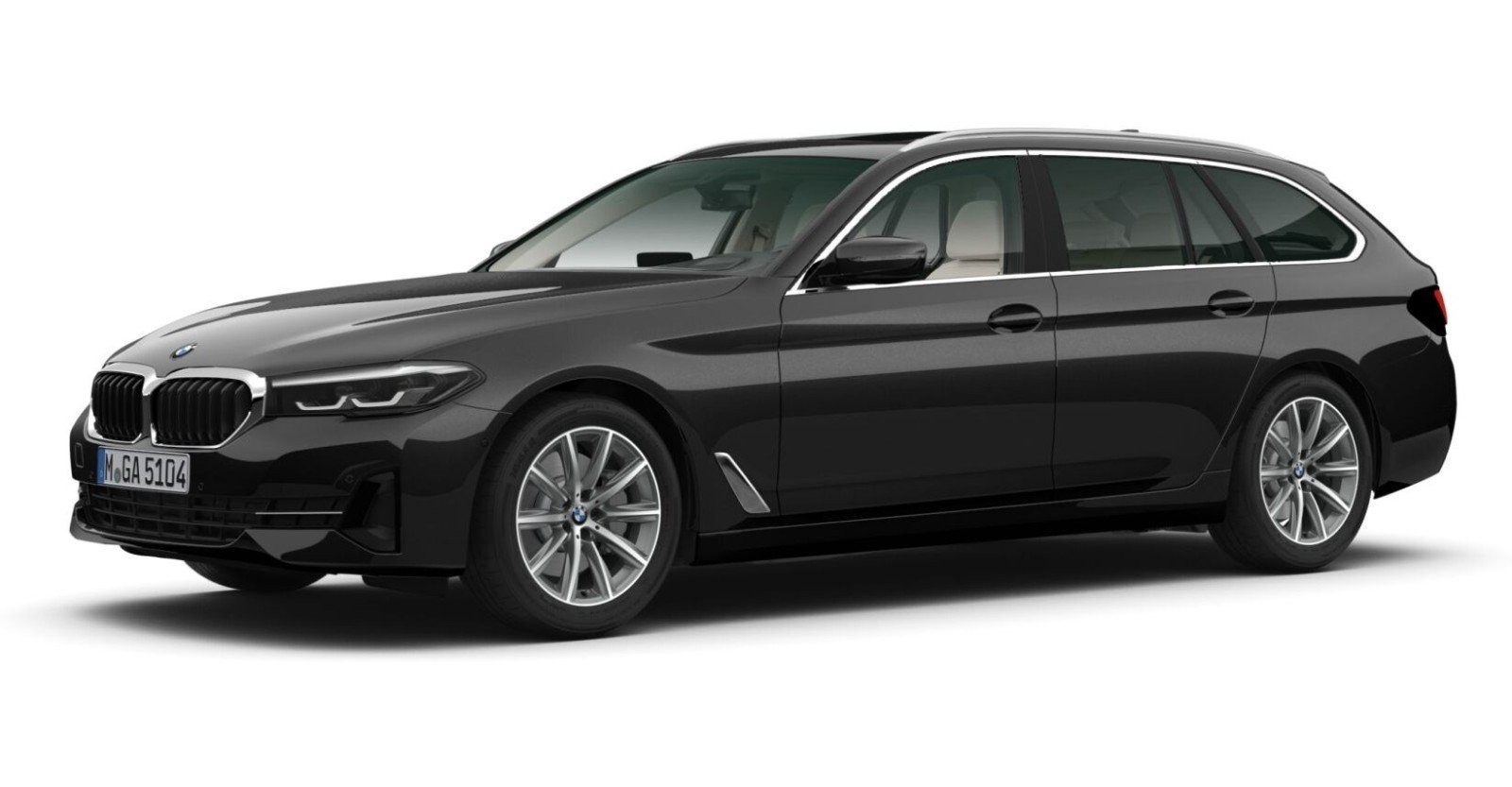 BMW BMW 5er in Schwarz von vorne BMW BMW 5er in Schwarz von vorne