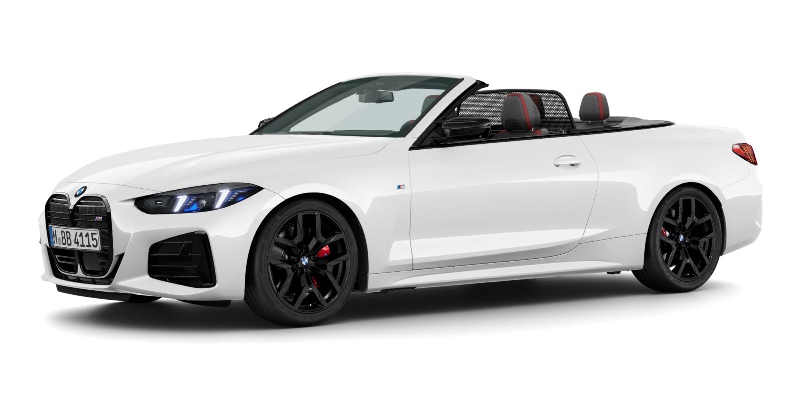 BMW M440i xDrive Cabrio in Weiß von vorne