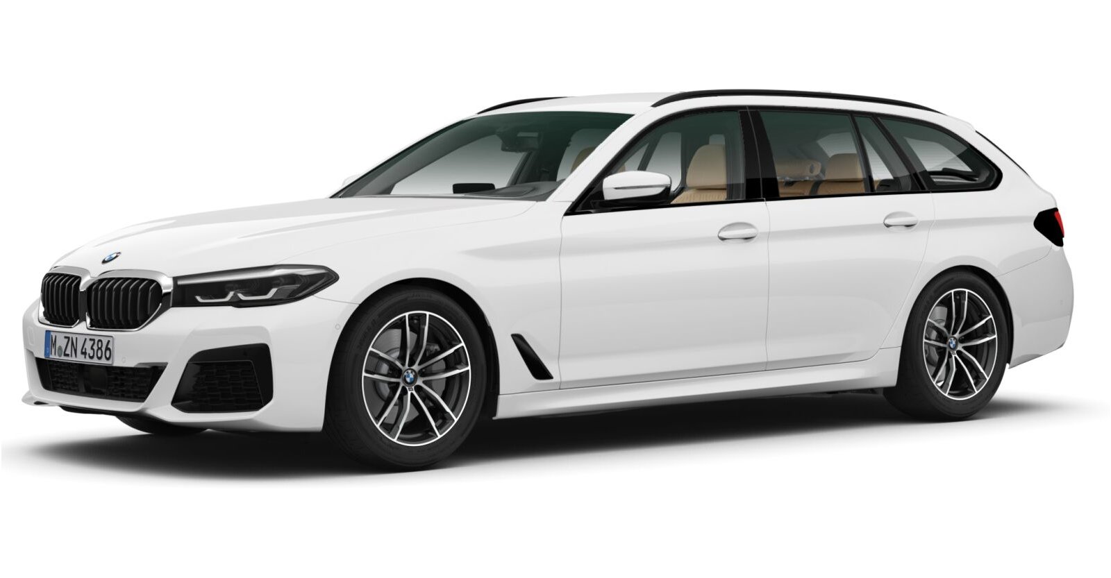 BMW BMW 5er in Weiß von vorne BMW BMW 5er in Weiß von vorne