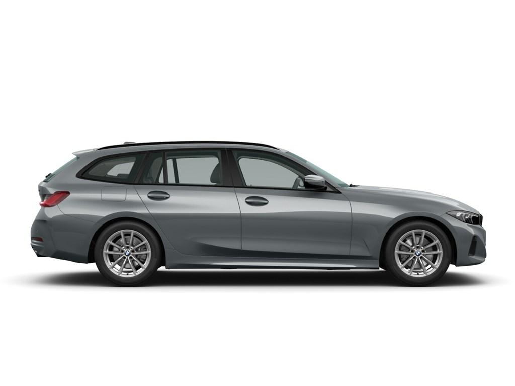 BMW 318i Touring von der Seite in Grau