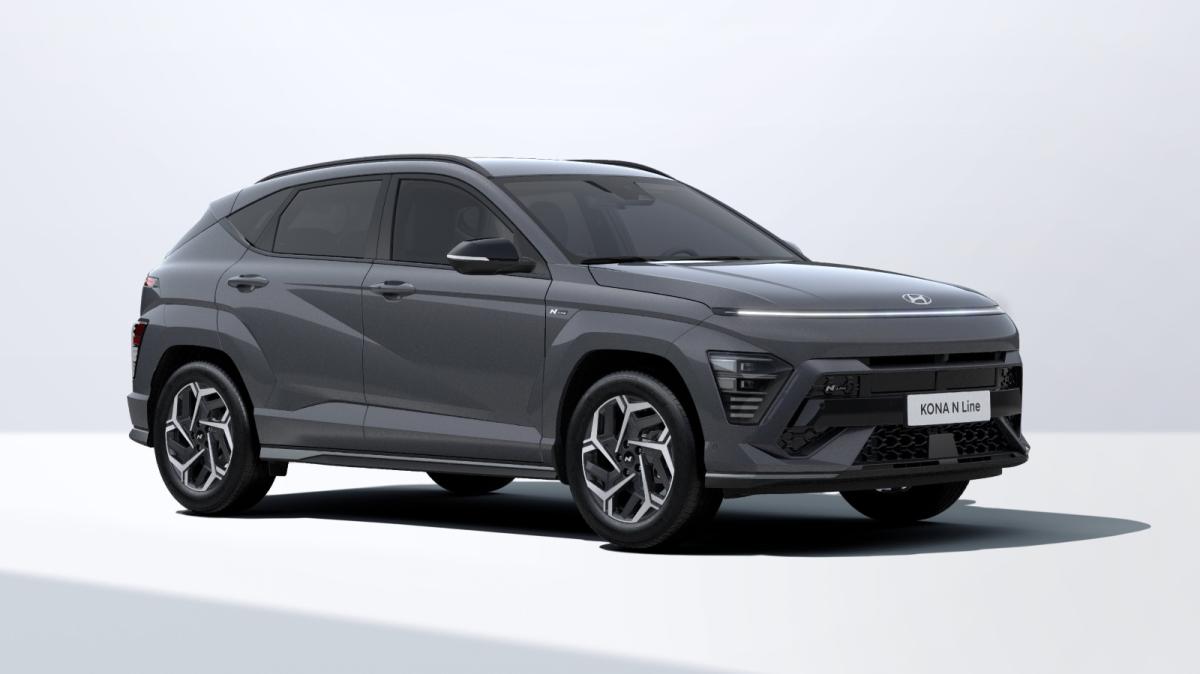 HYUNDAI KONA in Grau von vorne