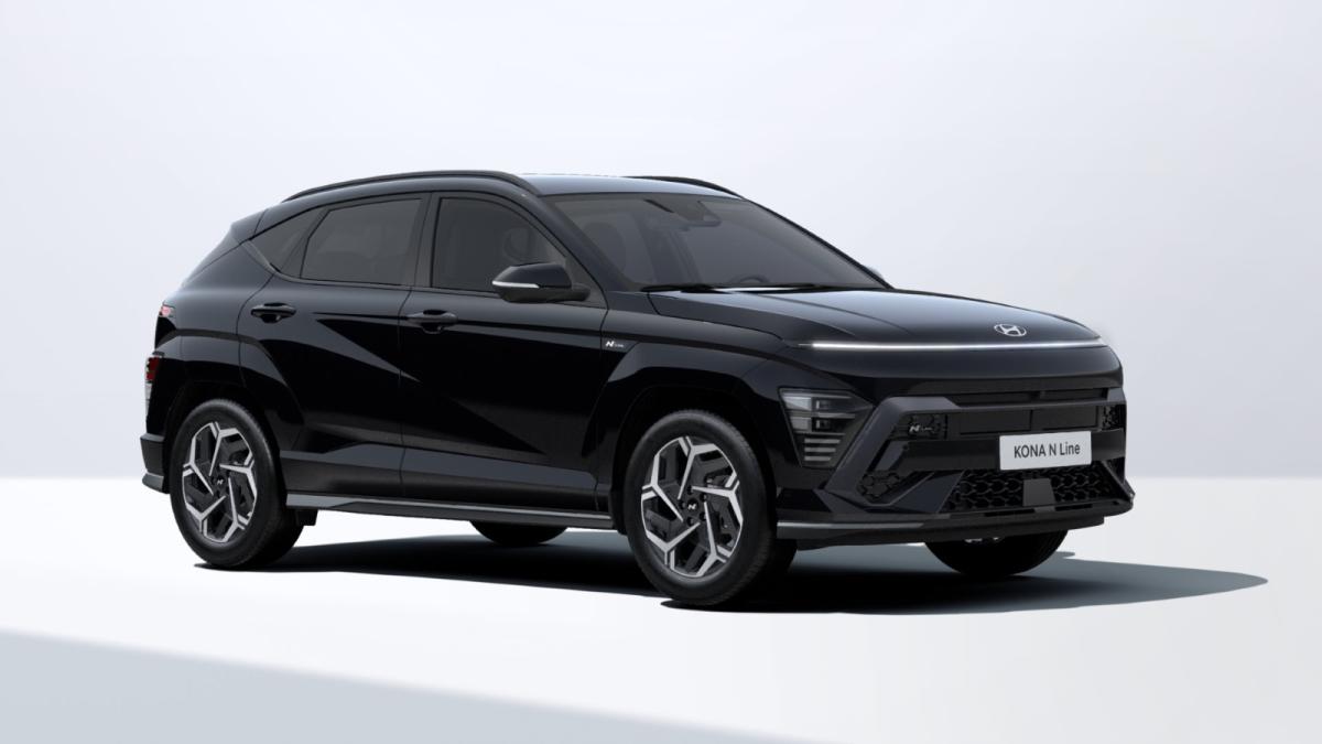 HYUNDAI KONA in Schwarz von vorne HYUNDAI KONA in Schwarz von vorne