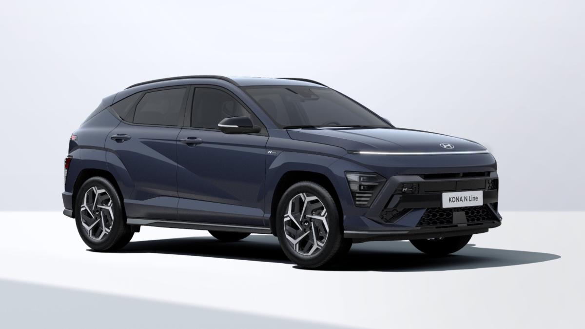 HYUNDAI KONA in Blau von vorne