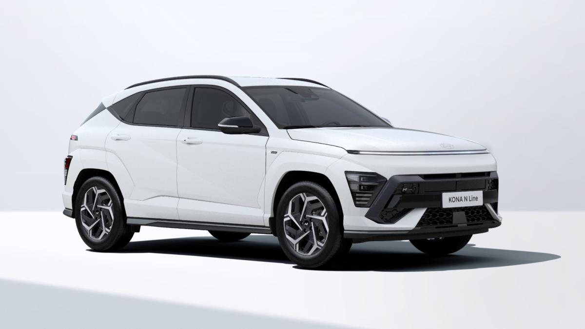 HYUNDAI KONA in Weiß von vorne