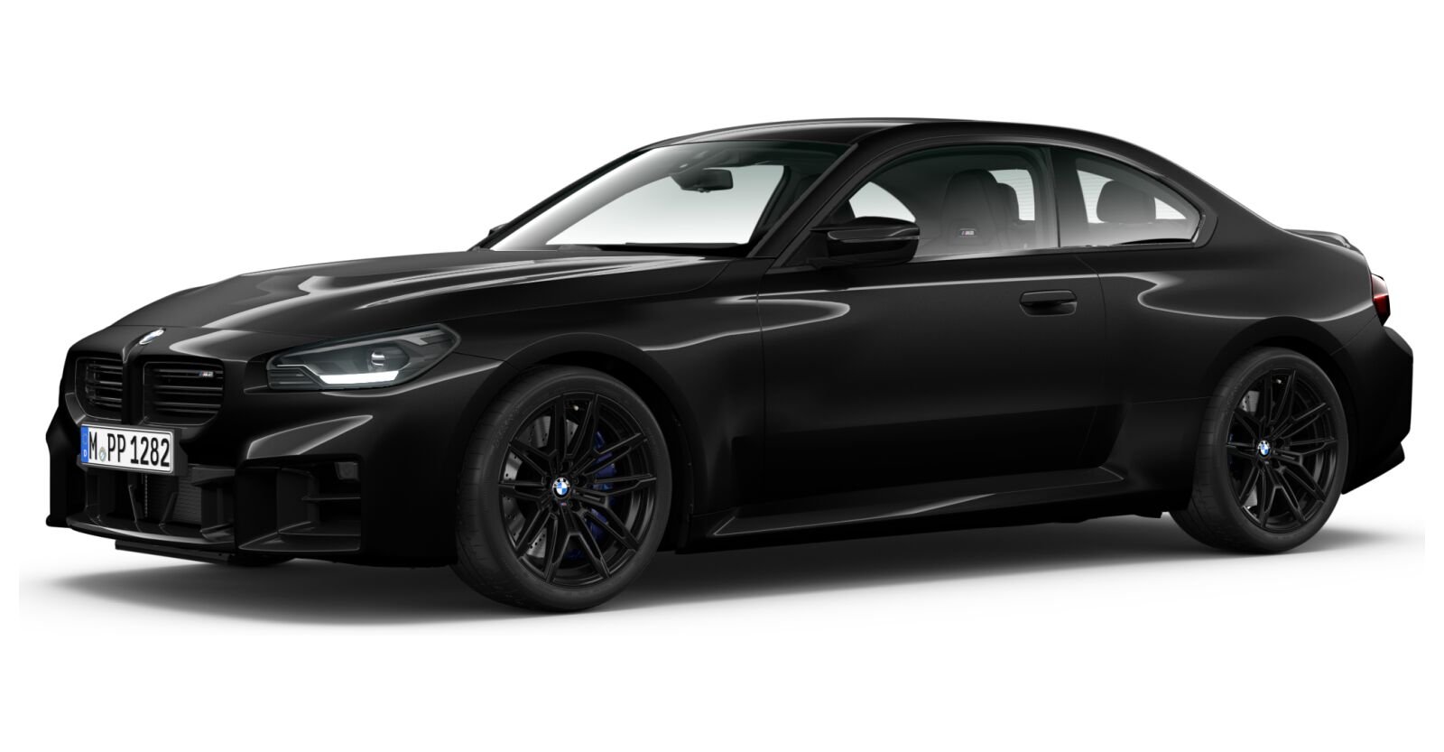 BMW M2 Coupé in Schwarz von vorne BMW M2 Coupé in Schwarz von vorne