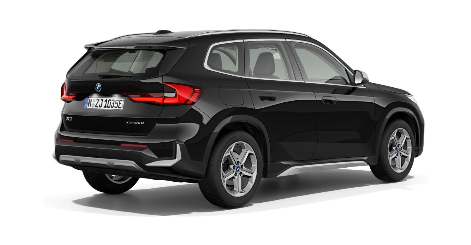 BMW BMW X in Schwarz von hinten