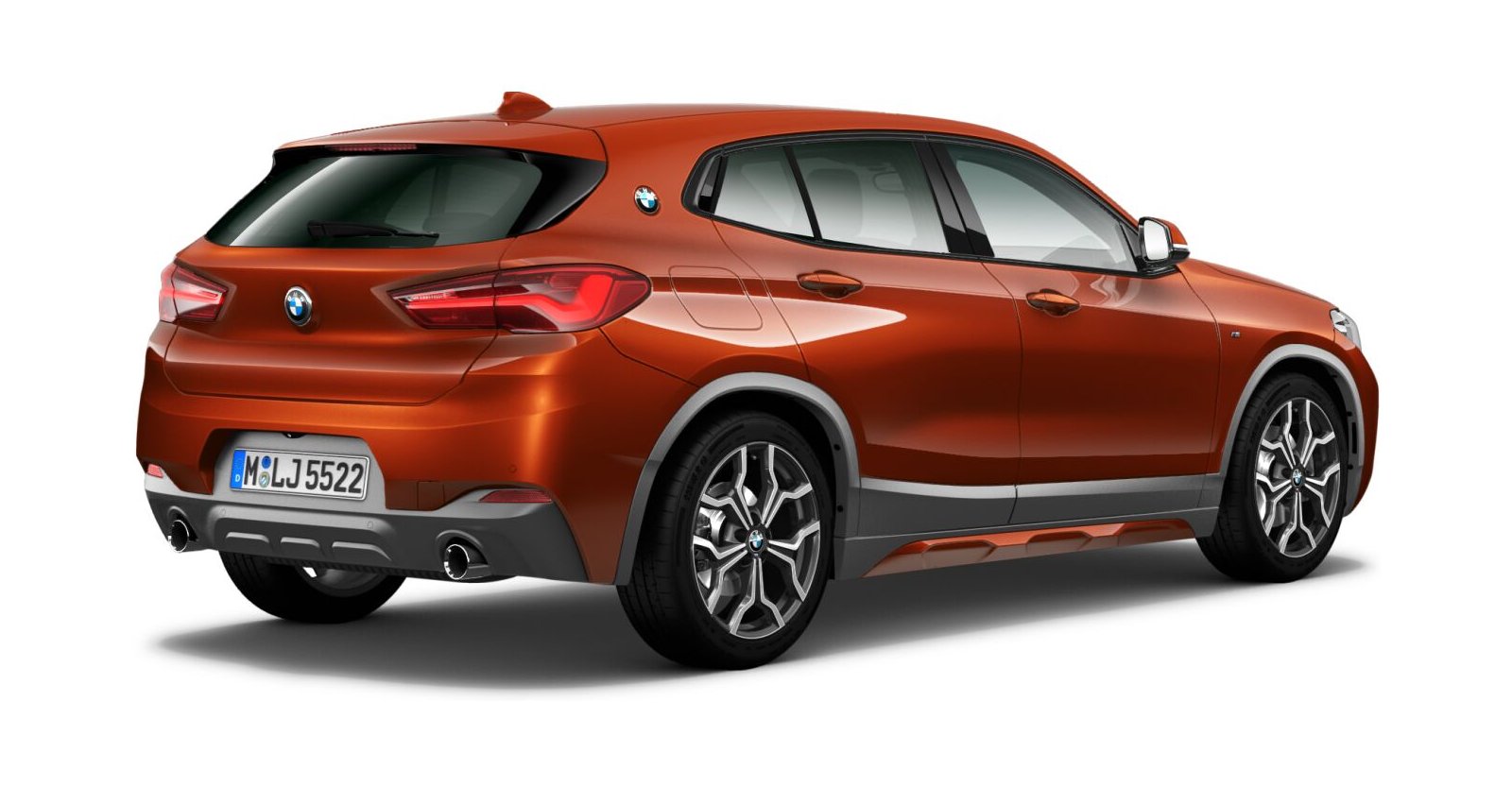 BMW BMW X in Orange von hinten BMW BMW X in Orange von hinten