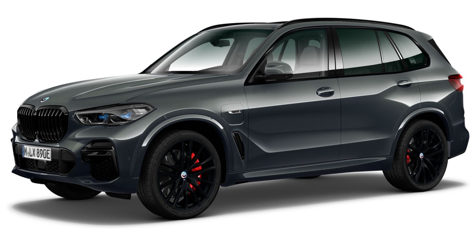 BMW X5 xDrive45e in Grau von vorne