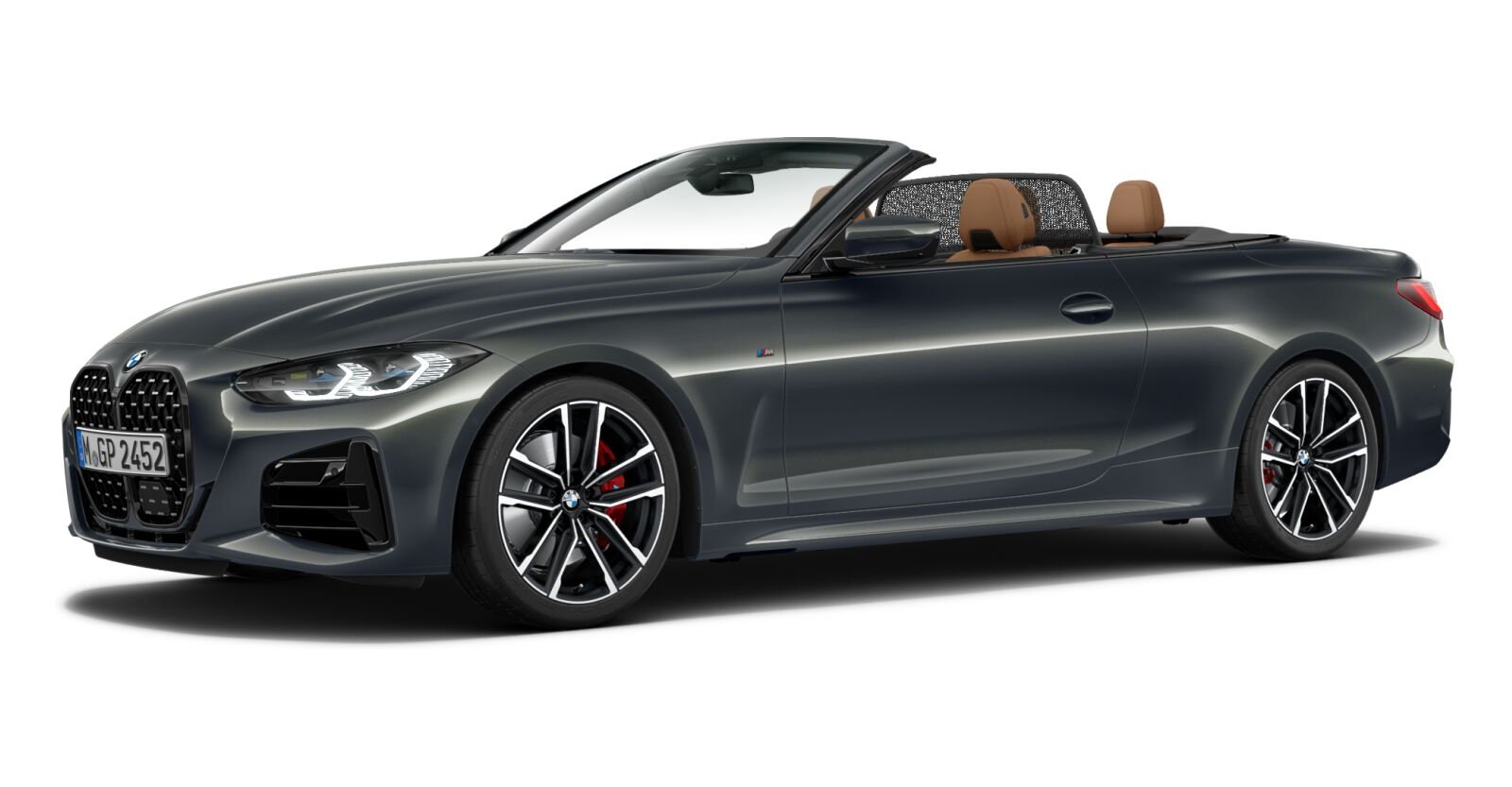 BMW M440i xDrive Cabrio in Grau von vorne BMW M440i xDrive Cabrio in Grau von vorne