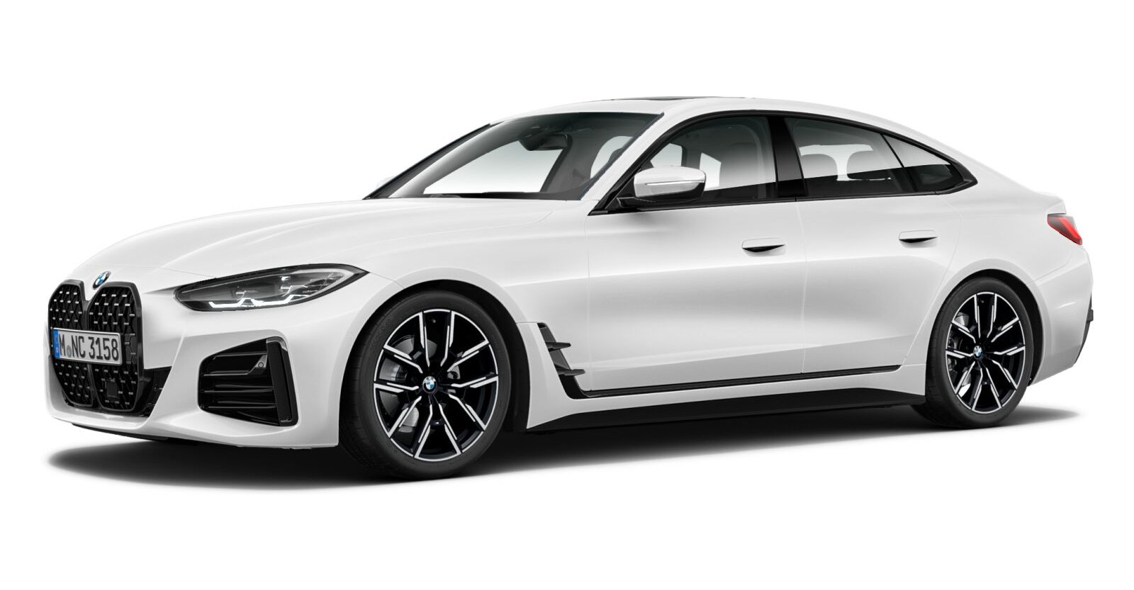 BMW 430i xDrive Gran Coupé in Weiß von vorne BMW 430i xDrive Gran Coupé in Weiß von vorne