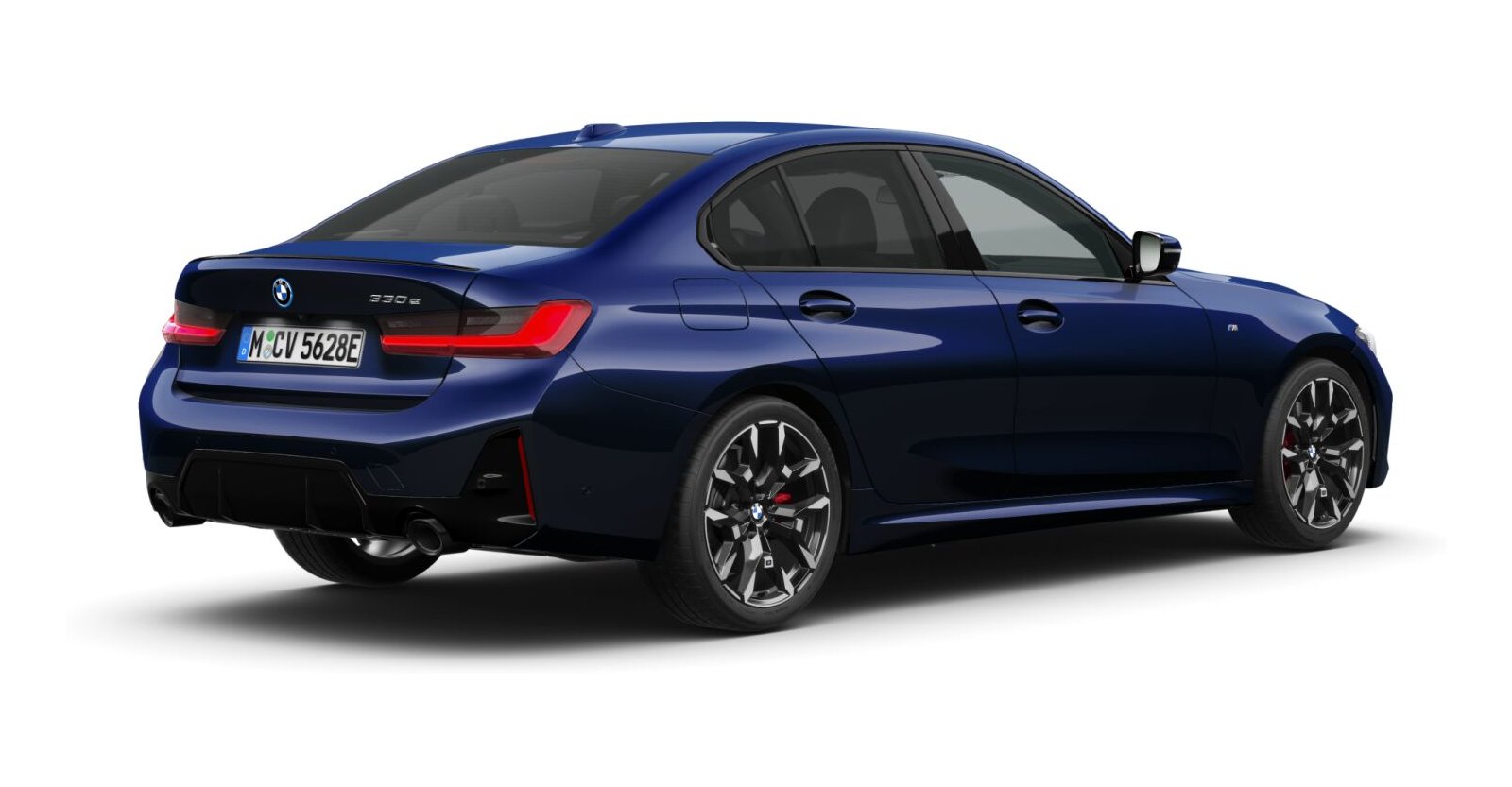BMW BMW 3er in Blau von hinten BMW BMW 3er in Blau von hinten