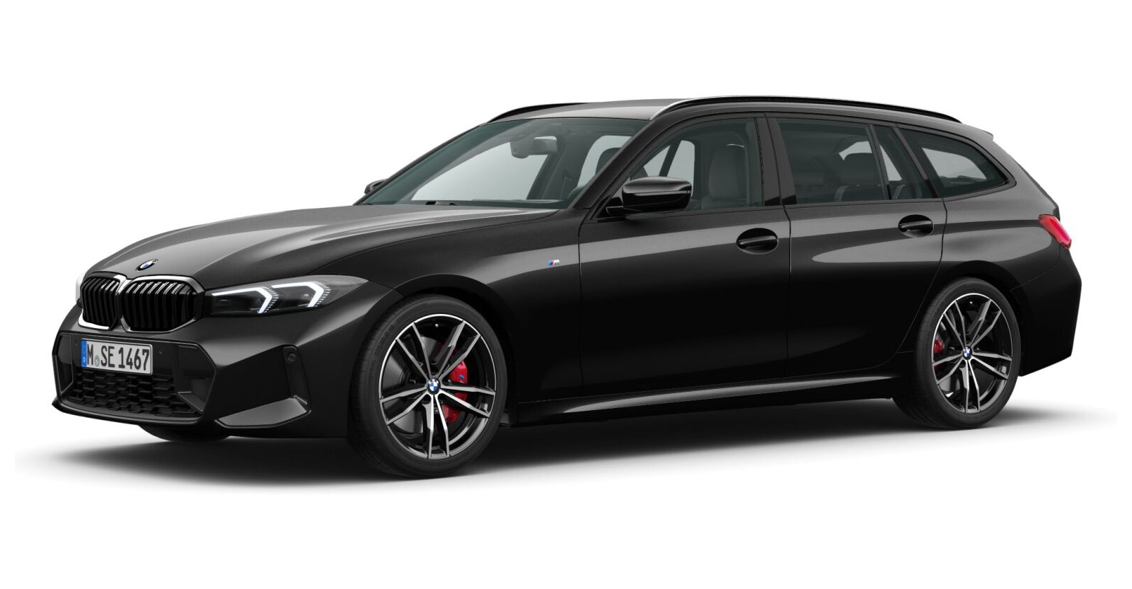 BMW BMW 3er in Schwarz von vorne BMW BMW 3er in Schwarz von vorne