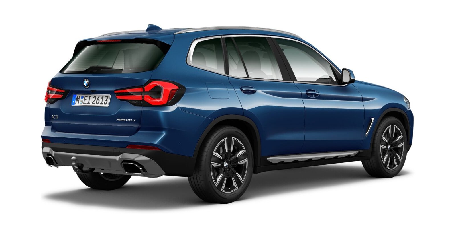 BMW BMW X in Blau von hinten BMW BMW X in Blau von hinten