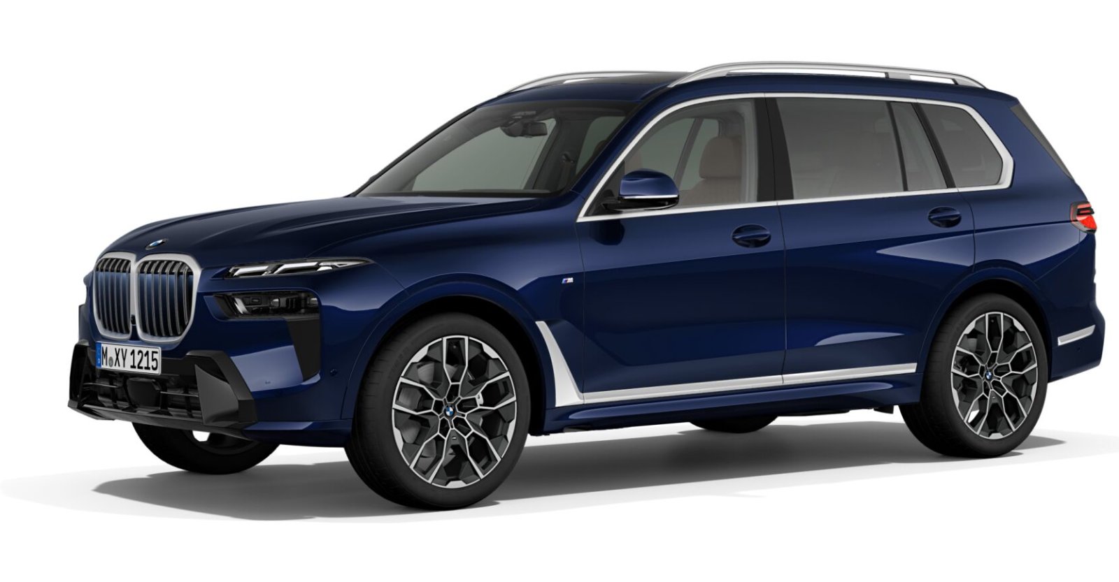 BMW X7 xDrive40d in Blau von vorne BMW X7 xDrive40d in Blau von vorne