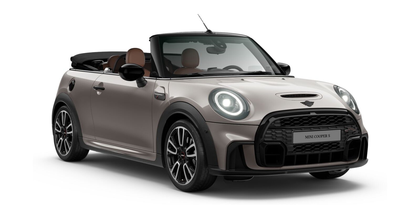 MINI Cooper S Cabrio in Grau von vorne MINI Cooper S Cabrio in Grau von vorne