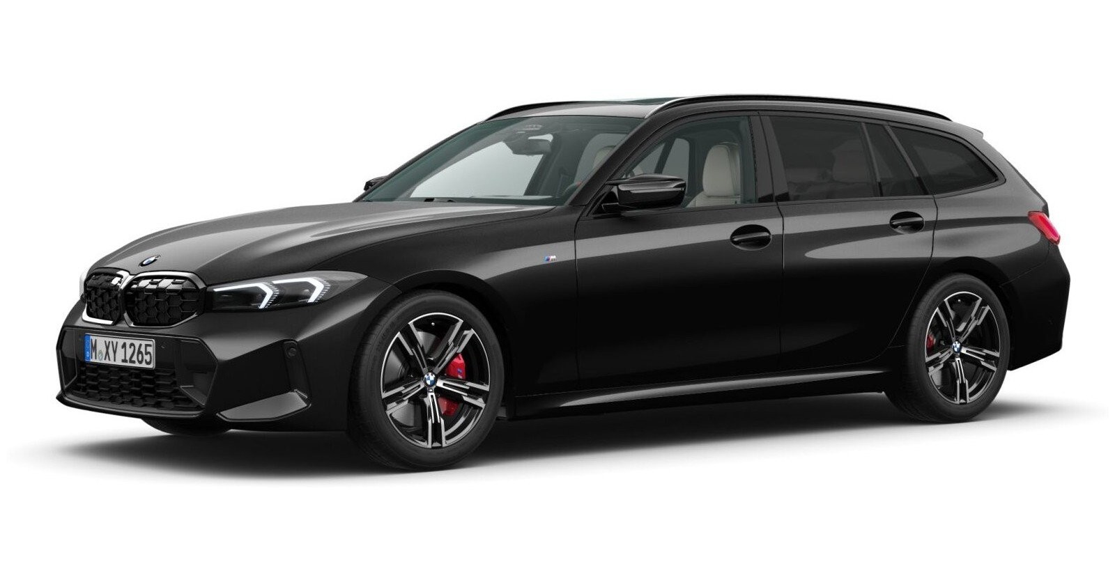 BMW BMW 3er in Schwarz von vorne BMW BMW 3er in Schwarz von vorne
