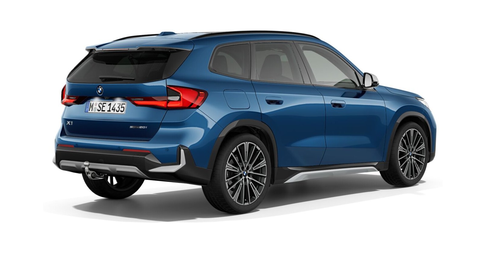 BMW BMW X in Blau von hinten BMW BMW X in Blau von hinten