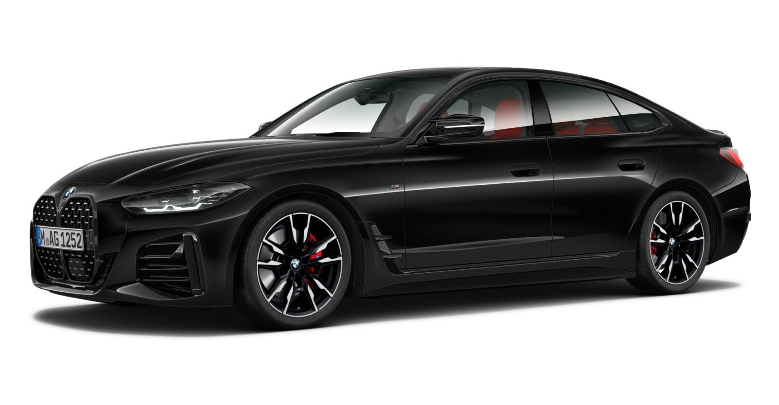BMW M440i xDrive Gran Coupé in Schwarz von vorne BMW M440i xDrive Gran Coupé in Schwarz von vorne