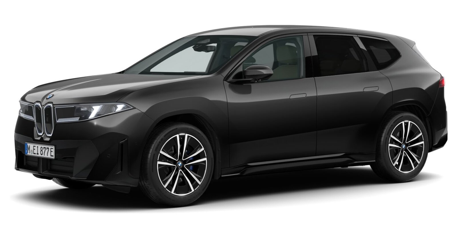 BMW iX3 40 in Schwarz von vorne