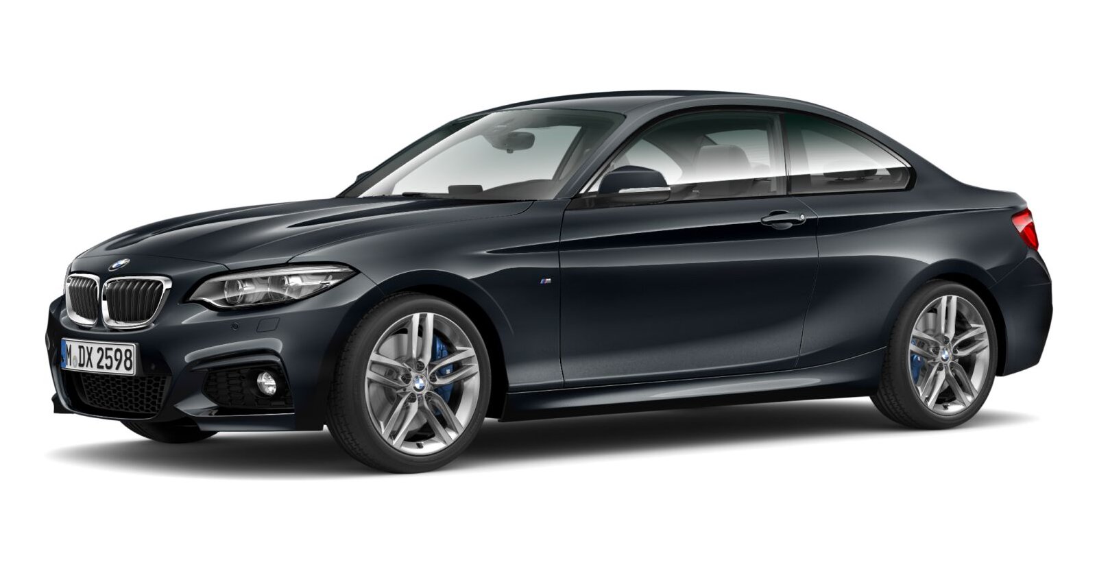 BMW 218d Coupé in Grau von vorne BMW 218d Coupé in Grau von vorne