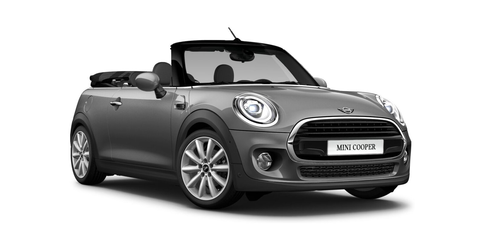 MINI Cooper Cabrio in Grau von vorne MINI Cooper Cabrio in Grau von vorne