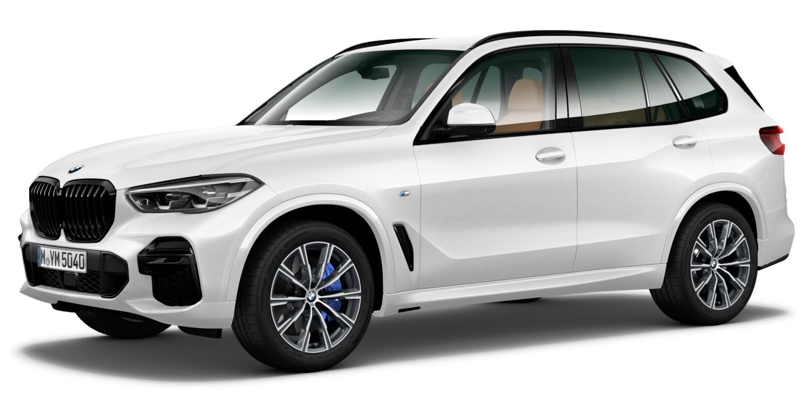 BMW X5 xDrive30d in Weiß von vorne