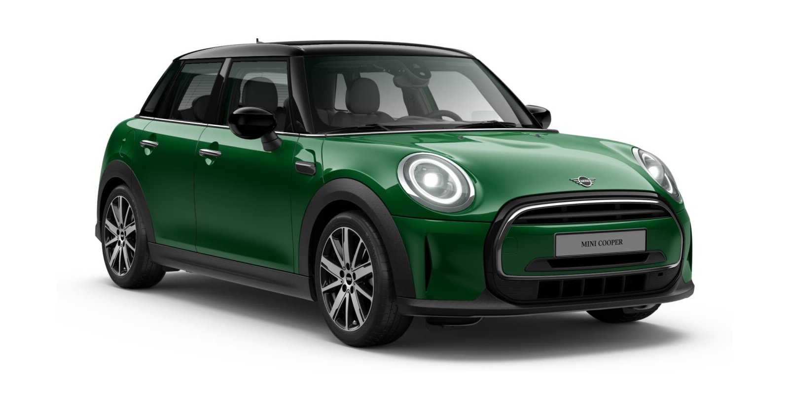 MINI Cooper 5-Türer in Grün von vorne MINI Cooper 5-Türer in Grün von vorne