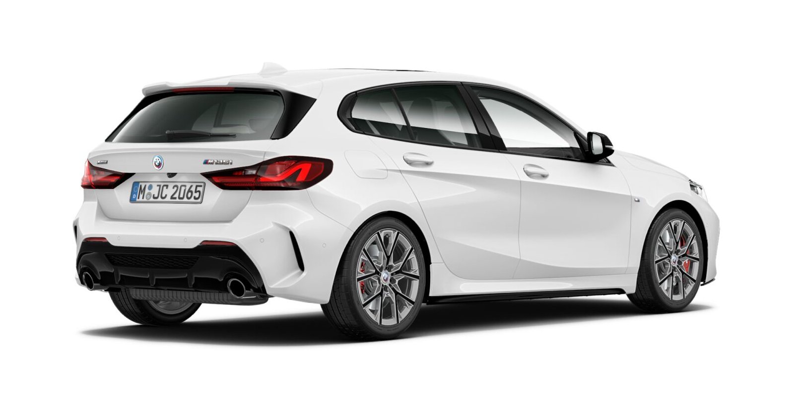 BMW BMW 1er in Weiß von hinten