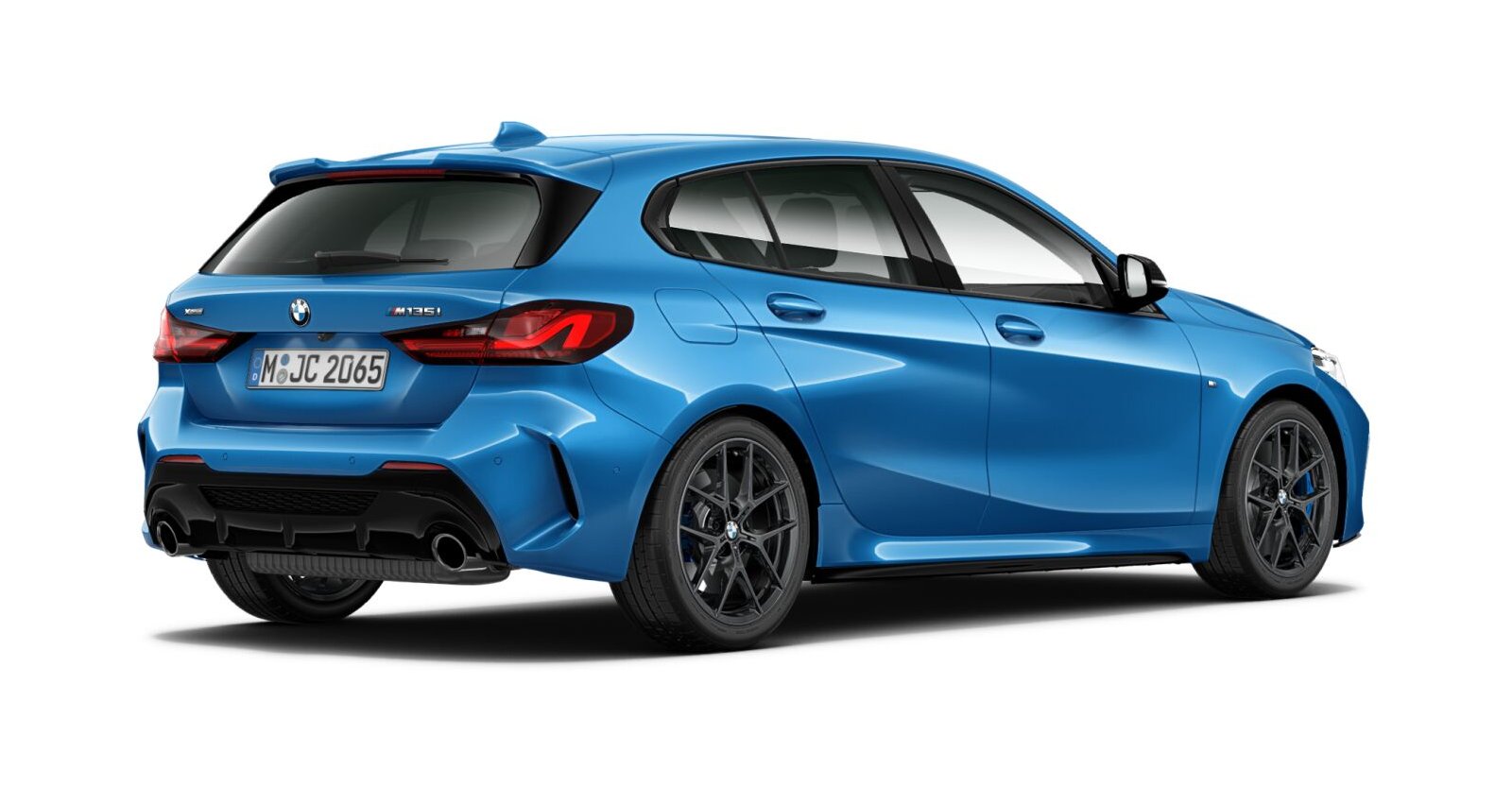 BMW BMW 1er in Blau von hinten