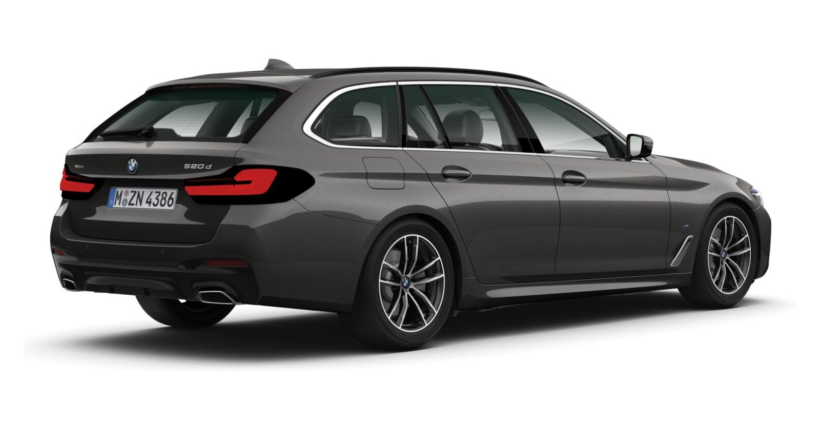 BMW BMW 5er in Grau von hinten