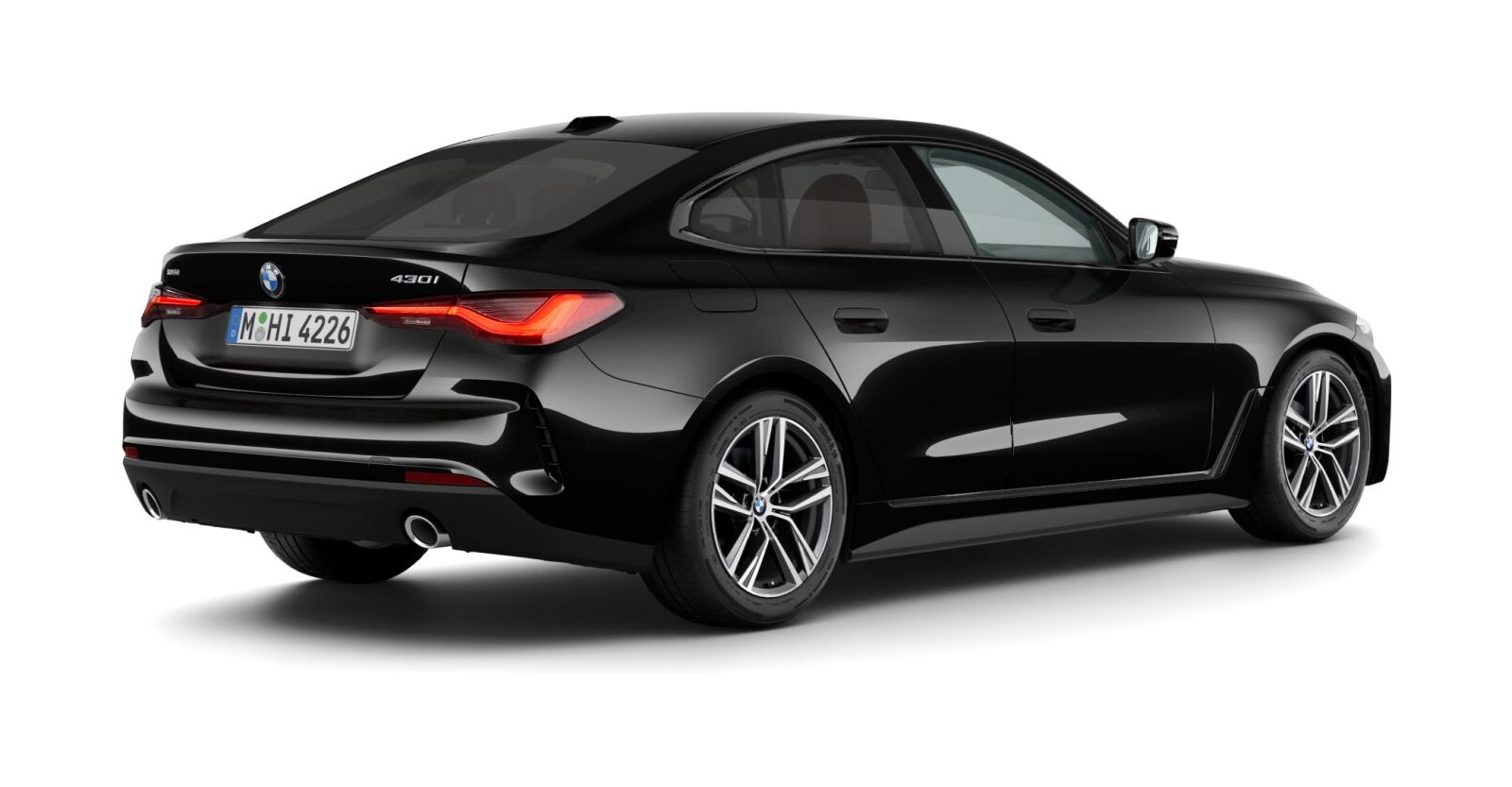 BMW BMW 4er in Schwarz von hinten