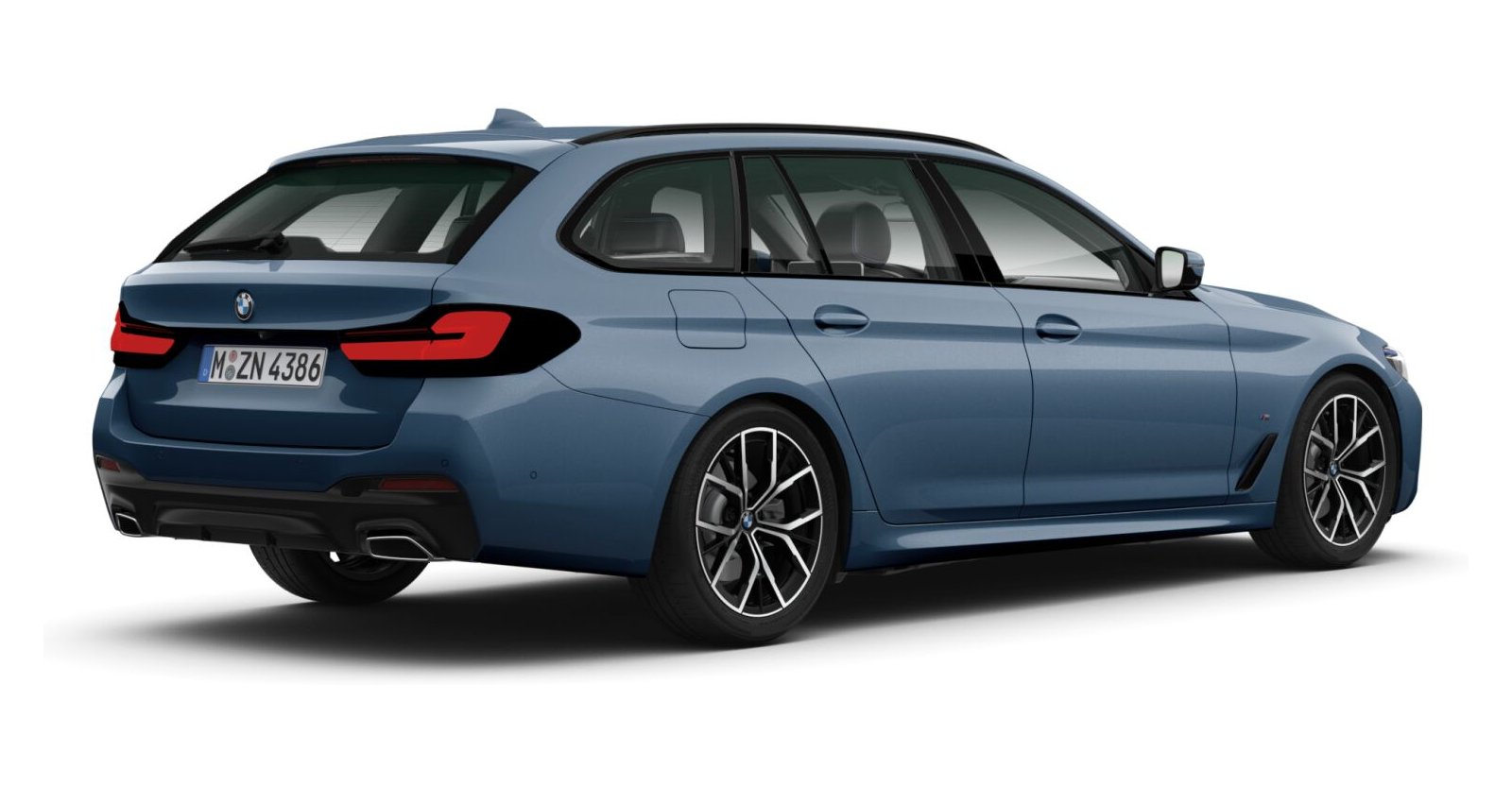 BMW BMW 5er in Blau von hinten BMW BMW 5er in Blau von hinten