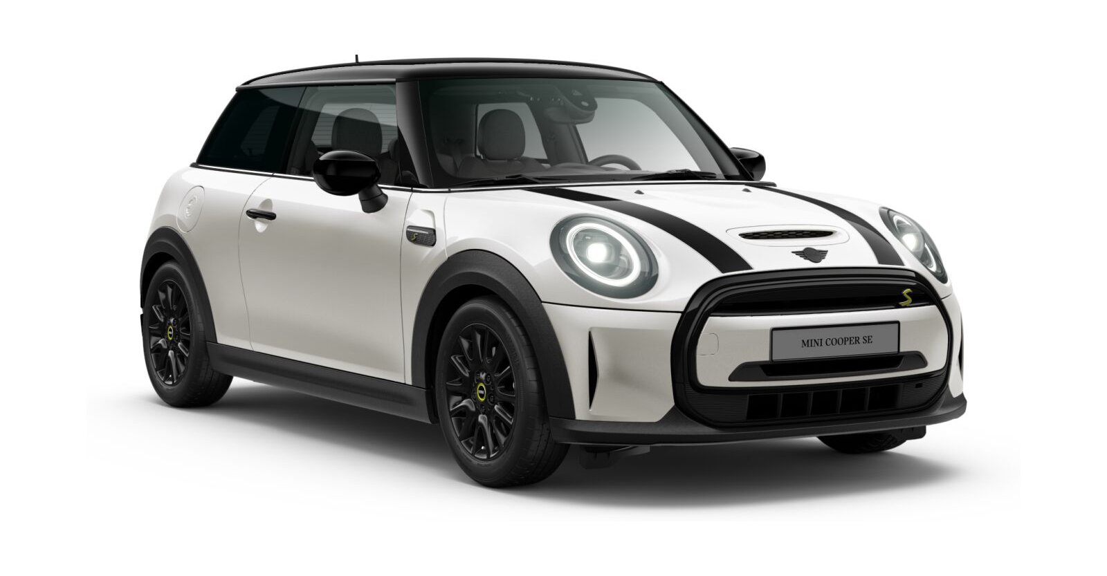 MINI Cooper SE in Weiß von vorne MINI Cooper SE in Weiß von vorne