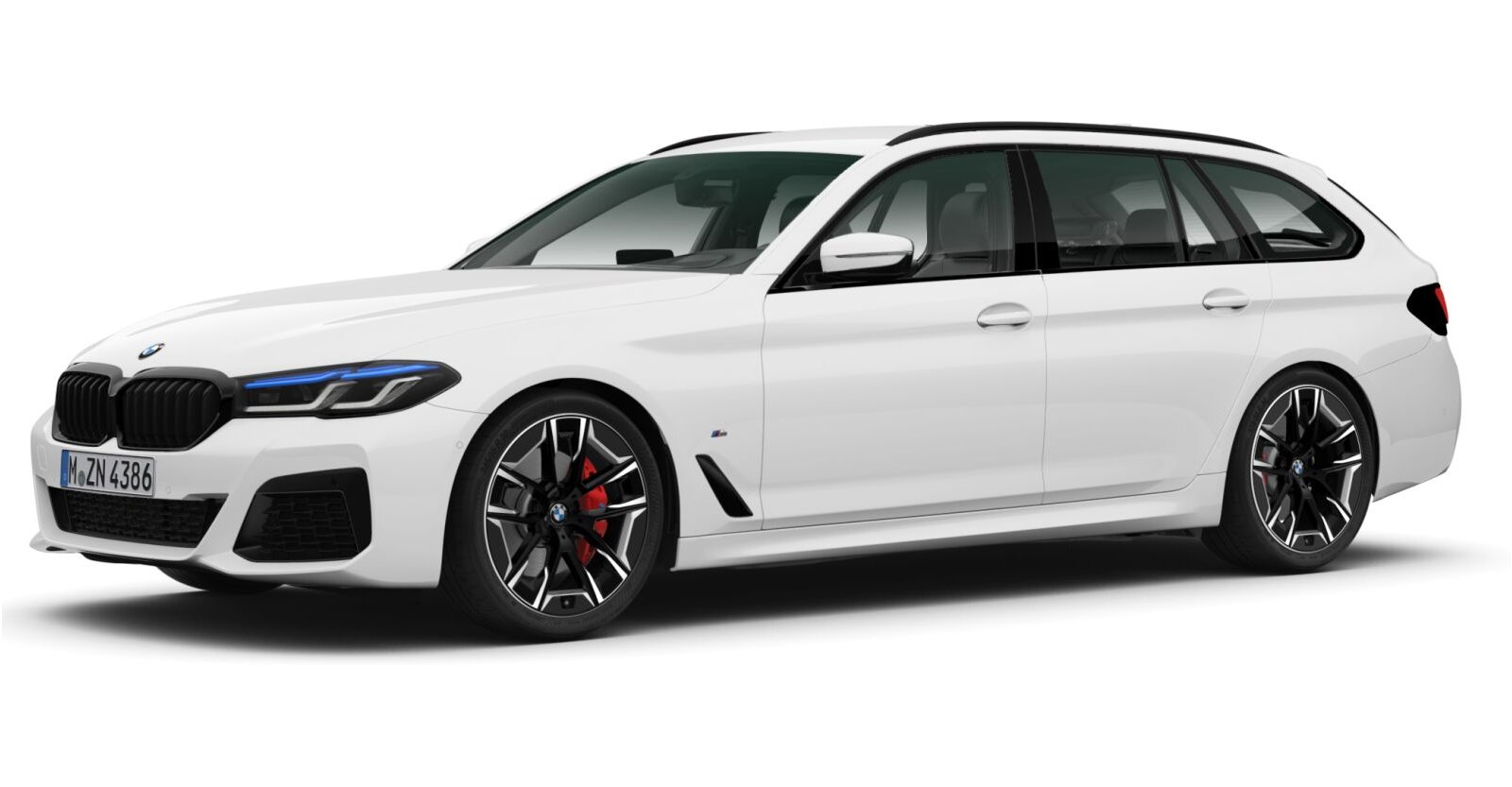 BMW BMW 5er in Weiß von vorne BMW BMW 5er in Weiß von vorne