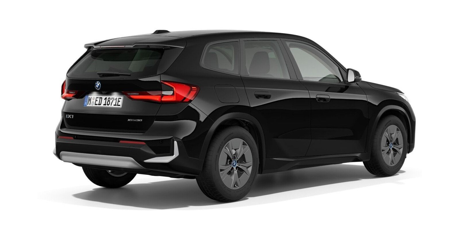 BMW BMW I in Schwarz von hinten BMW BMW I in Schwarz von hinten
