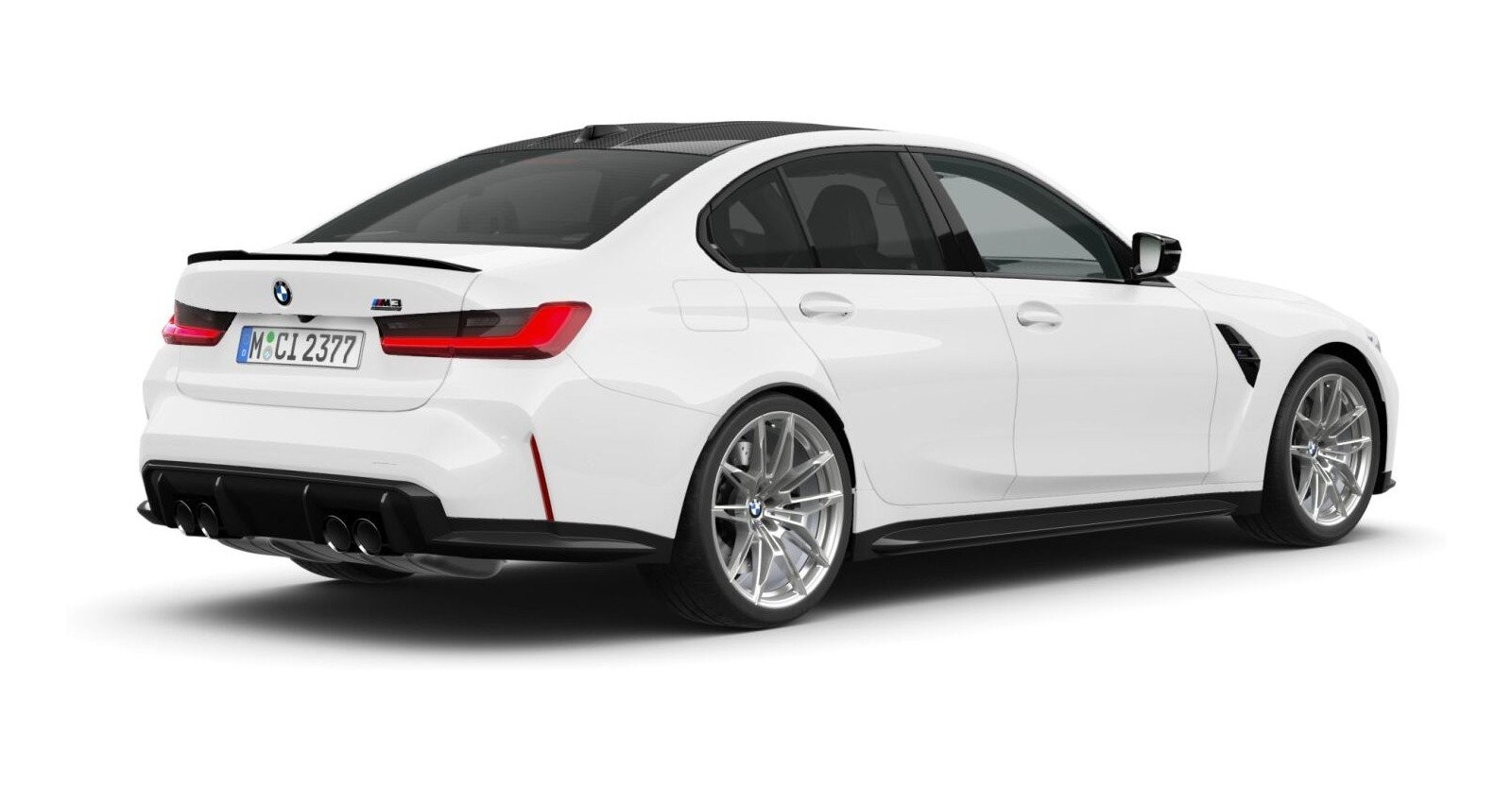 BMW BMW M in Weiß von hinten BMW BMW M in Weiß von hinten