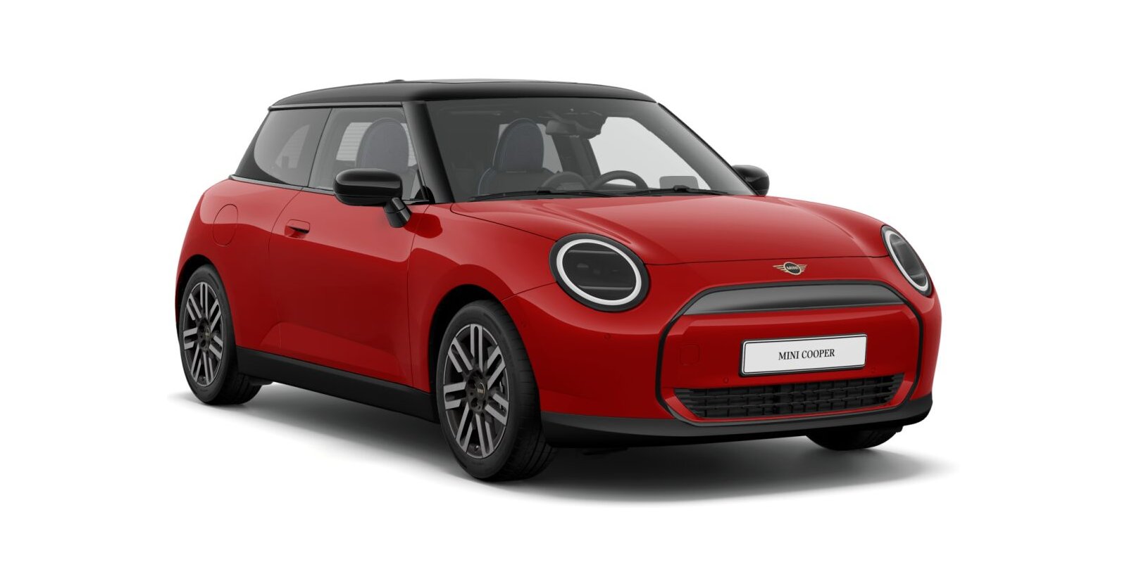 MINI Cooper E in Rot von vorne MINI Cooper E in Rot von vorne